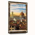 Acrylic print of Florence scenery with muted earth tones, ideal for bedroom or dining room decor.