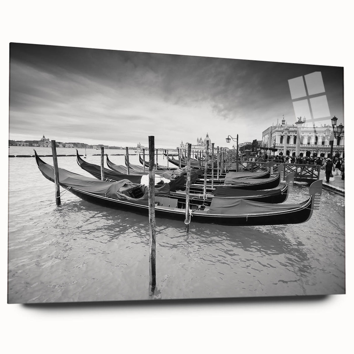 Acrylic print of a Venice scenery with muted earth tones, ideal for bedroom or dining room art.
