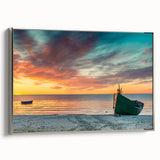 Landscape art painting of a Latvian scenery on a framed canvas.