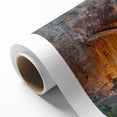 Art Deco poster of a Montenegro landscape in pastel shades on rolled canvas, ideal for nursery wall art.