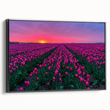 Black and white wall art featuring a vintage poster art style landscape of a Netherlands scenery on a framed canvas.