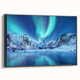 Black and white framed canvas depicting a vintage European landscape, ideal for bedroom wall art.