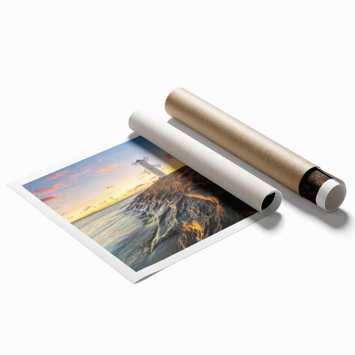 Extra large rolled print of a floral scene in vibrant colors, ideal for classy bathroom wall art.