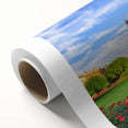 Art Deco style poster of Saint Petersburg scenery in muted colors on a rolled canvas, ideal for nursery wall art.