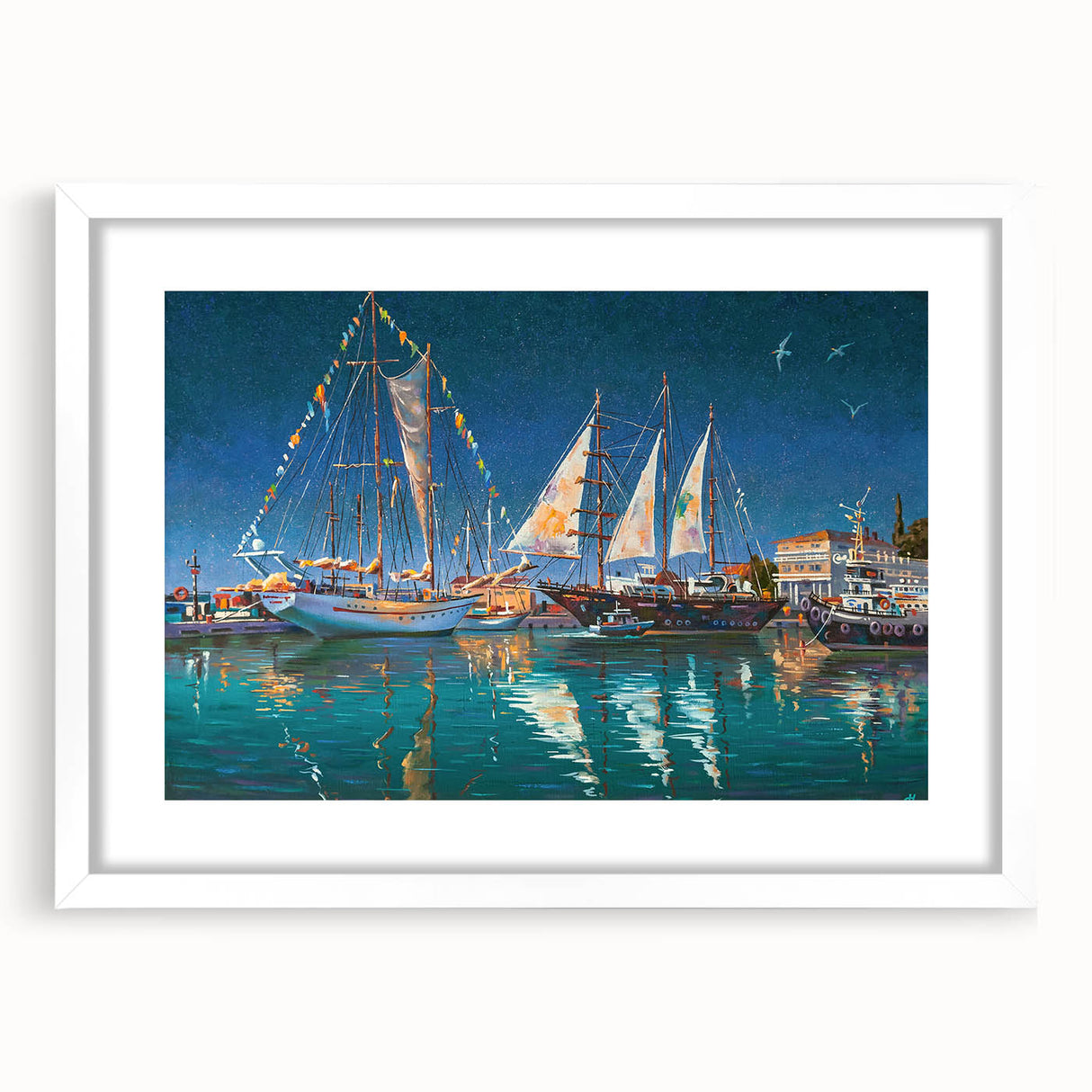 Textured abstract art print of Sochi scenery in muted earth tones, framed with a white mat, suitable for bedroom decor.