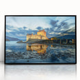 Large abstract wall art depicting a Scottish landscape in muted earth tones on a framed acrylic.