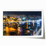 Extra large rolled print of Acapulco scenery with vibrant floral elements, ideal for art wall dining room.
