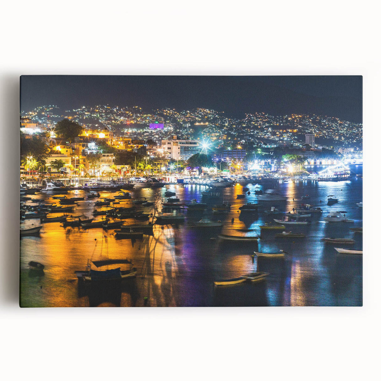 Black and white stretched canvas of Acapulco scenery, ideal for kitchen wall art or bedroom ambiance.