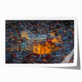 Extra large wall art featuring line art flowers in vibrant colors on a rolled canvas, suited for large living room decor.