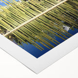 Art deco poster of Oaxaca scenery in pastel shades on rolled canvas, suitable for dining room wall art.