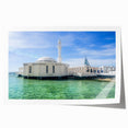 Rolled print of a Middle Eastern scenery featuring desert and floral elements, ideal for art wall dining room.