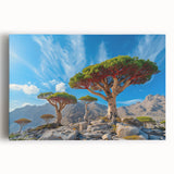 Black and white stretched canvas depicting a bustling Middle Eastern market scene, suitable for kitchen art.