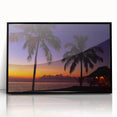 Large abstract wall art of oceanic scenery in Fiji with muted blue and green tones on a framed acrylic.