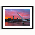 Extra large abstract art print of a colorful, textured scenery, framed in black, ideal for living room decor.