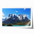 Extra large rolled print featuring a scenic view of Chilean landscape with vibrant green and earth tones.