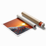 Extra large rolled print depicting vibrant floral art from the Galápagos.