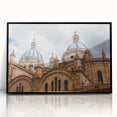Large abstract wall art depicting a vibrant South American landscape, in a black frame acrylic print.