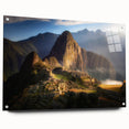 Acrylic print of a South American scenery featuring earth tones and a wide landscape, ideal for dining room decor.