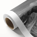 Art deco poster of Denali, Alaska in muted earth tones on rolled canvas, suitable as nursery wall art.