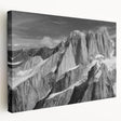 Large art print of Denali, Alaska, with muted earth tones on stretched canvas, ideal for kitchen wall art.