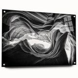 Acrylic print of Antelope Canyon in Arizona, showcasing red and orange rock formations.