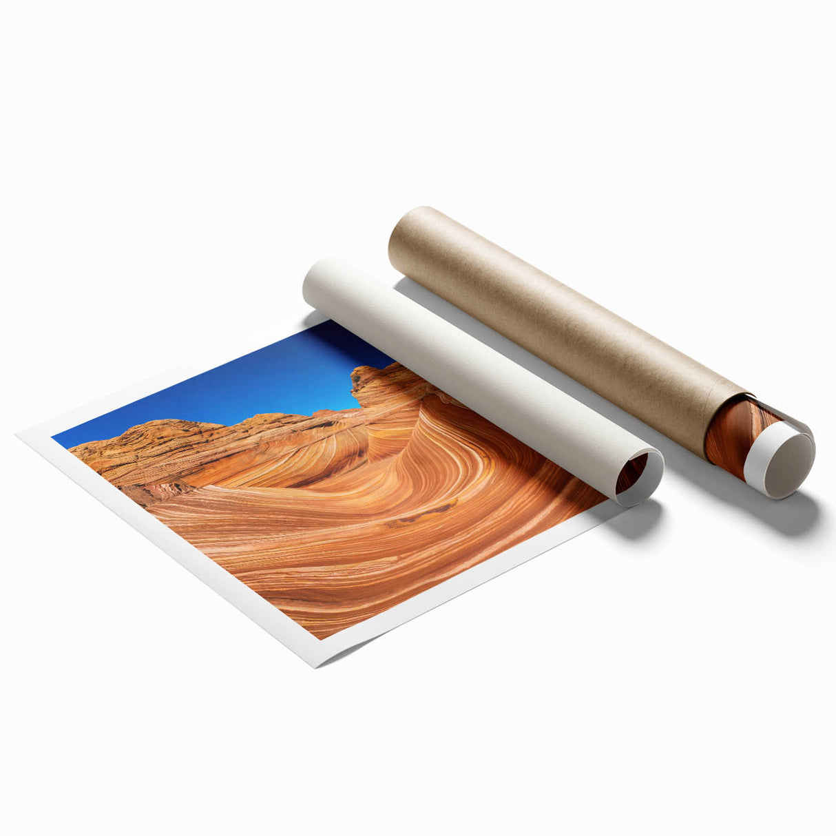 Extra large rolled print of Coyote Buttes in Arizona, featuring earthy red and orange tones.