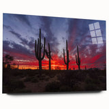 Large abstract depiction of the Sonoran Desert in muted earth tones on acrylic glass, ideal for bedroom or dining room art.