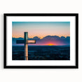Abstract art print featuring vibrant, colorful textures of Arkansas scenery on a large black-framed canvas.