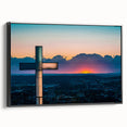 Black and white landscape art painting of Arkansas scenery on framed canvas, ideal for bedroom wall decor.