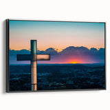 Black and white landscape art painting of Arkansas scenery on framed canvas, ideal for bedroom wall decor.