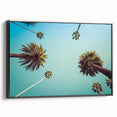 Black and white framed canvas of Beverly Hills landscape, ideal for bedroom wall art in a vintage poster style.