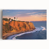 Black and white stretched canvas of Catalina Island, ideal for kitchen wall art.