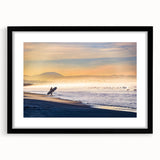Extra large abstract art print featuring vibrant, colorful textures, displayed in a black frame, ideal for living room decor.
