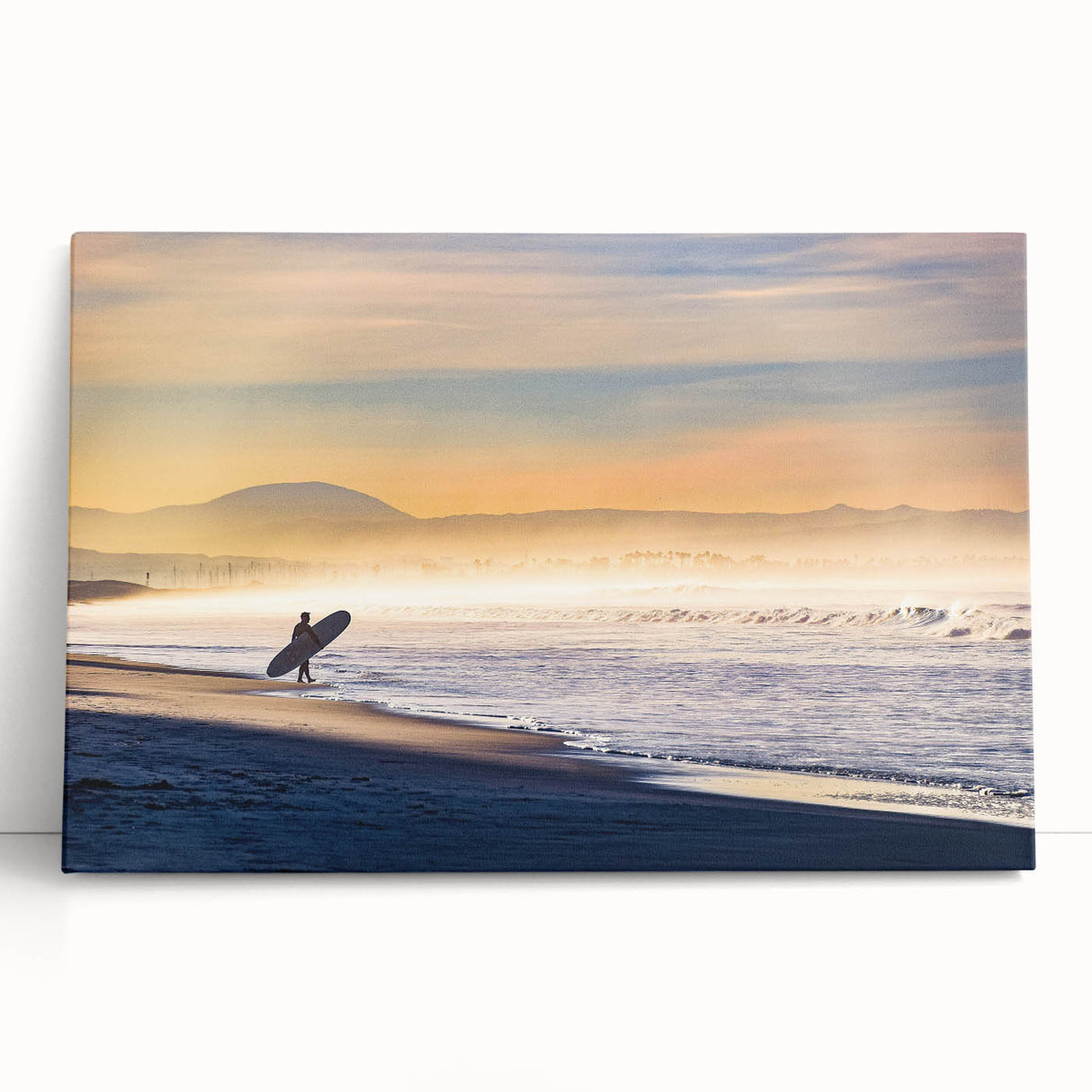 Black and white photograph of Coronado, California on stretched canvas, suitable as kitchen wall art or for bedroom ambiance.