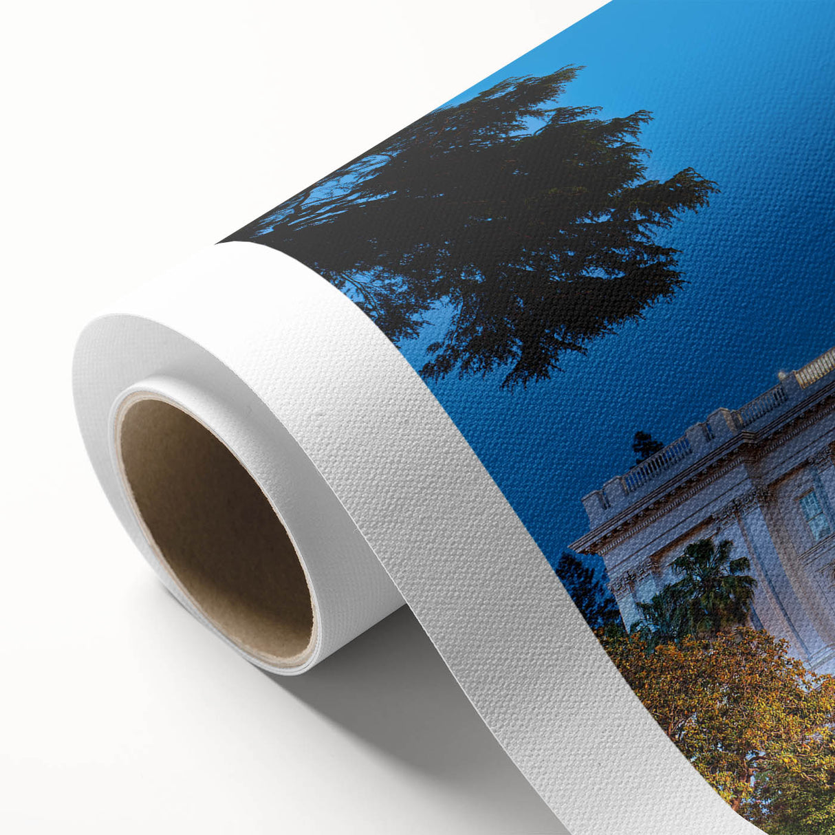 Art deco poster of Sacramento skyline in pastel colors on rolled canvas, suitable for nursery wall art.