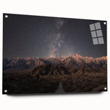 Acrylic print of Sierra Nevada scenery in earth tones, ideal for bedroom or dining room decor.