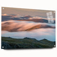 Acrylic print of a large abstract depiction of Vail, Colorado, in muted earth tones.