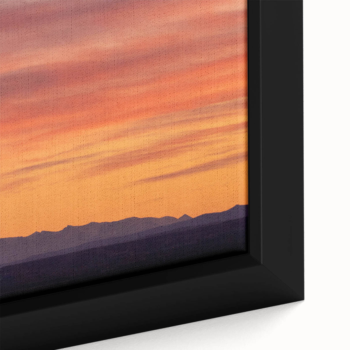 Extra large framed canvas of Pikes Peak in textured black with vibrant colors, ideal for living room decor.