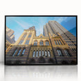 Large abstract wall art featuring a Connecticut landscape in muted colors on a framed acrylic.