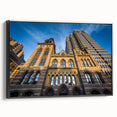 Black and white framed canvas depicting a vintage Connecticut landscape, ideal for bedroom wall decor.