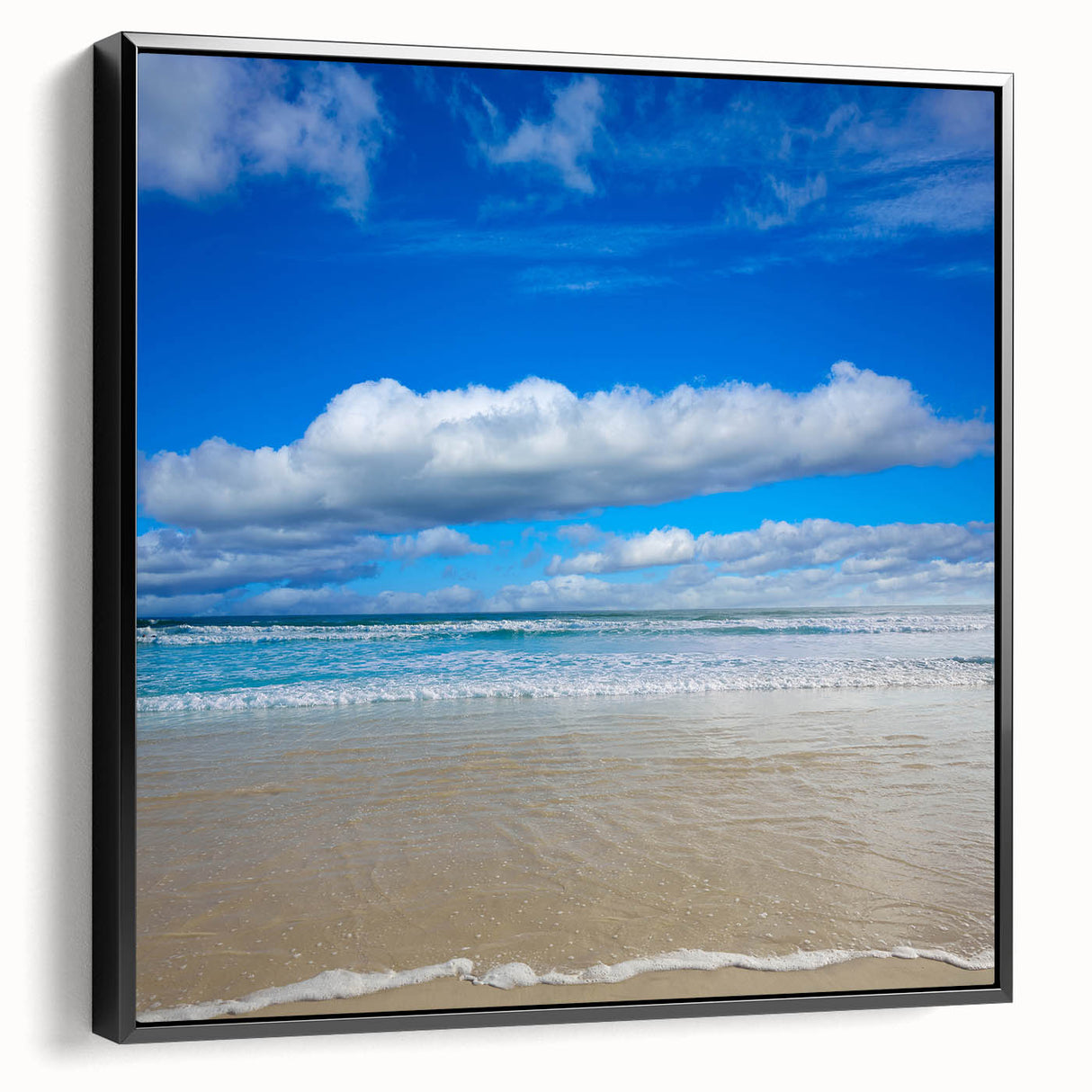 Black and white wall art featuring Daytona landscape on framed canvas, suitable for bedroom decor.