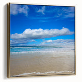 Framed canvas featuring a vintage Daytona landscape in silver and gold tones, ideal for bedroom wall art.