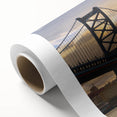 Art deco poster of Delaware scenery in pastel shades on rolled canvas, suitable for nursery wall art.
