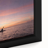 Extra large framed canvas of the Florida Keys, featuring textured, colorful art in vibrant blues and greens.