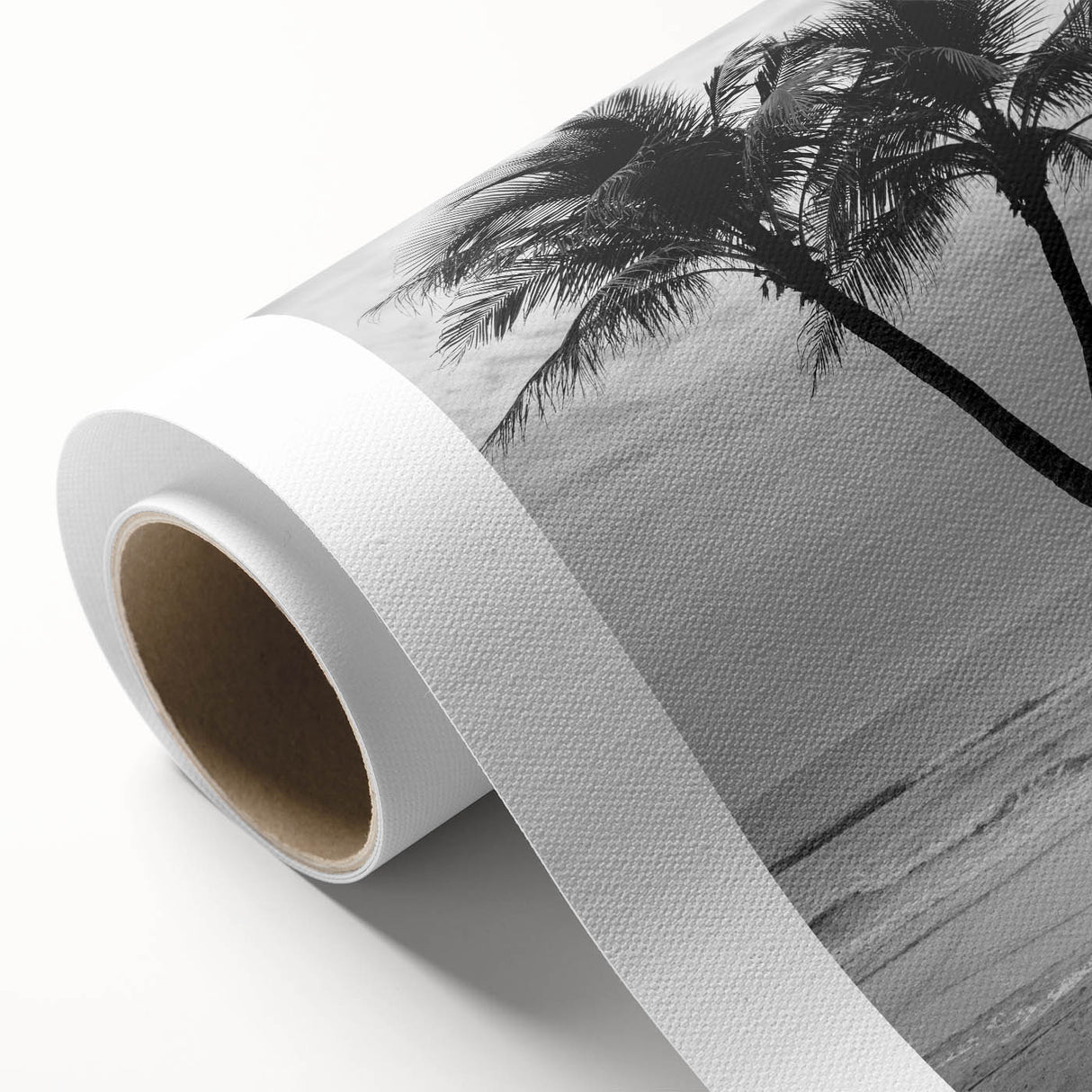 Art Deco poster of Palm Beach with pastel shades on rolled canvas, ideal for nursery wall art.