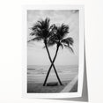 Rolled print of a Florida Palm Beach scenery with vibrant blue and green hues, ideal for art wall dining room.