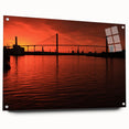 Acrylic print of Savannah, Georgia, in muted earth tones, ideal for dining room decor.