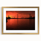 Extra large abstract art print of a Savannah landscape in textured gold frame, ideal for living room decor.