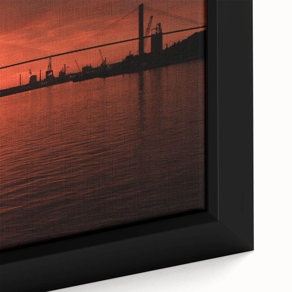 Close-up of a textured Savannah, Georgia, scenery on extra large framed canvas.