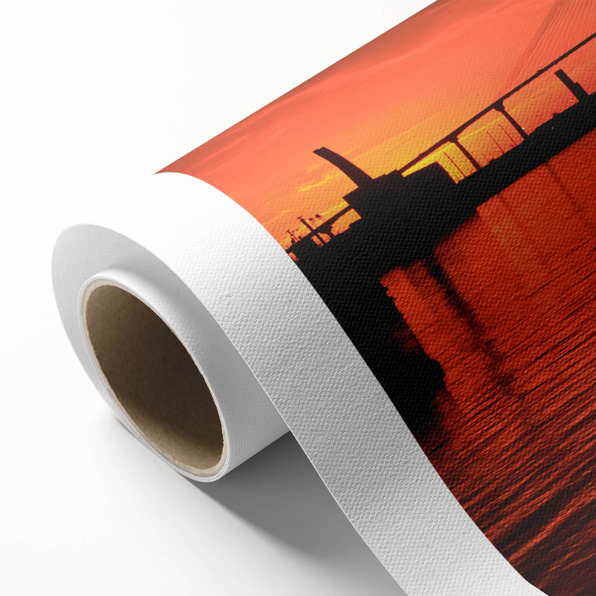 Art Deco poster of Savannah skyline in pastel shades on rolled canvas, ideal for nursery wall art.
